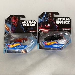 2014 Star Wars Hot Wheels Character Cars - Darth Maul & Darth Vader